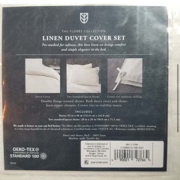 Fieldcrest Bedding Nwot Fieldcrest Target Linen Duvet Cover Set Queen White Poshmark